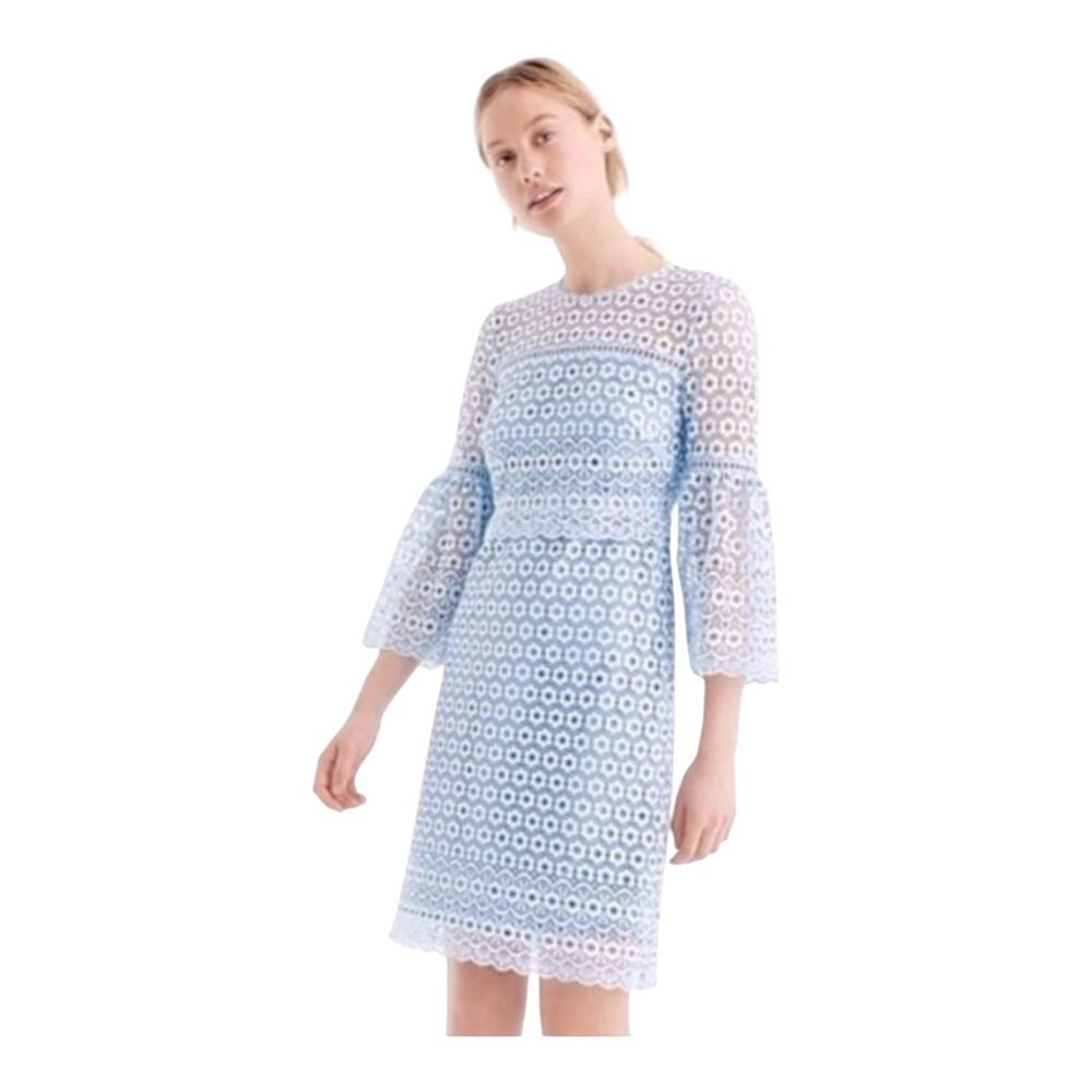 J. Crew Daisy Lace Dress Women Blue 4
